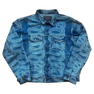L Supreme x Hysteric Glamour Snake Denim Trucker Jacke